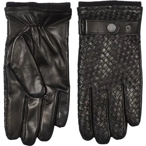 Leather Braided Gloves , male, Sizes: S, XL, L, M - Howard London - Modalova