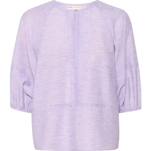 Lavendelfarbene Bluse mit Halblangen Ärmeln , Damen, Größe: S - InWear - Modalova