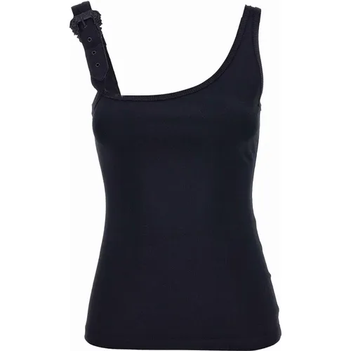 Slim Fit Sleeveless Top , Damen, Größe: 3XS - Versace Jeans Couture - Modalova