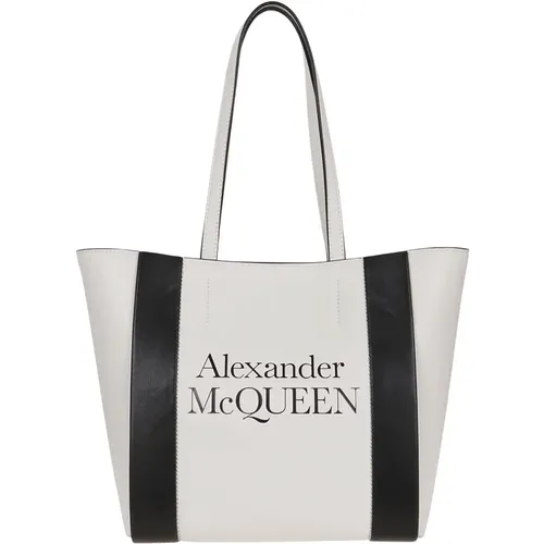 Stylish Leather Tote Bag , female, Sizes: ONE SIZE - alexander mcqueen - Modalova