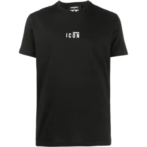 Schwarzes Cool Fit T-Shirt , Herren, Größe: S - Dsquared2 - Modalova