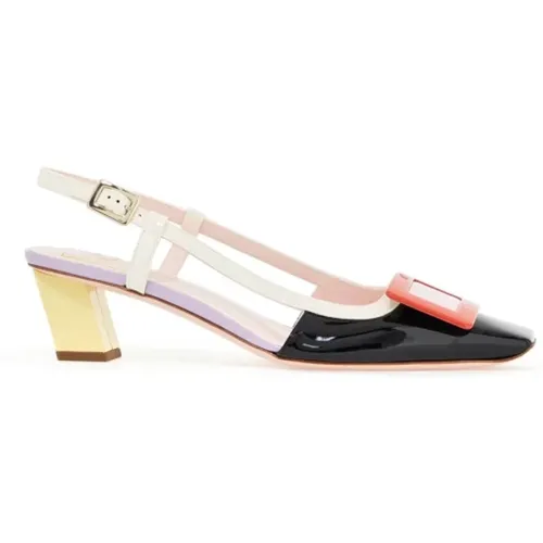 Farbblock Lackleder Slingback Pumps - Roger Vivier - Modalova