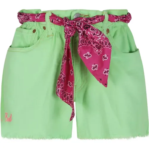 Fluorescent Denim Candy Shorts , female, Sizes: M, S - MC2 Saint Barth - Modalova