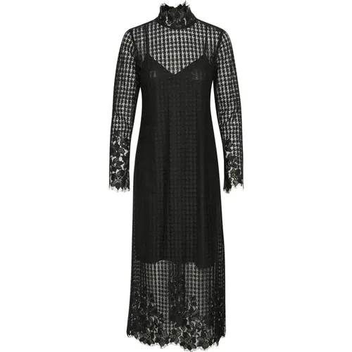 Schwarzes Spitzenkleid Maryannepw Stil , Damen, Größe: 2XL - Part Two - Modalova