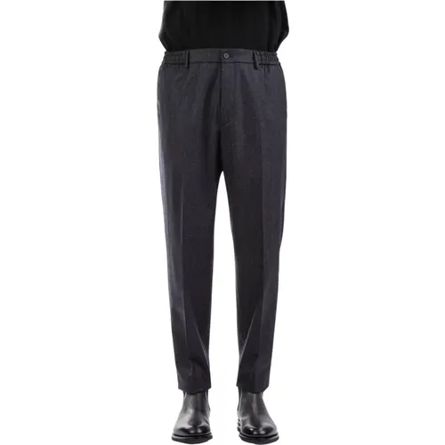 Grey Wool Trousers , male, Sizes: M, L - Tagliatore - Modalova