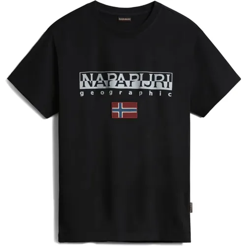 Short Sleeve T-Shirt for Men , male, Sizes: 3XL, L, S, M, XL - Napapijri - Modalova