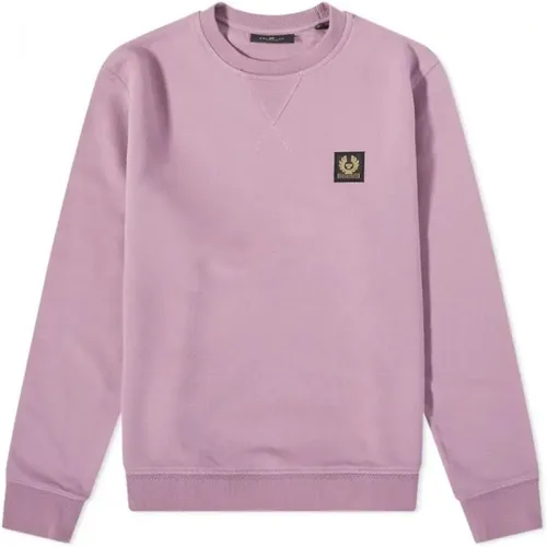 Lavendel Bouclé Baumwoll-Sweatshirt , Herren, Größe: XL - Belstaff - Modalova