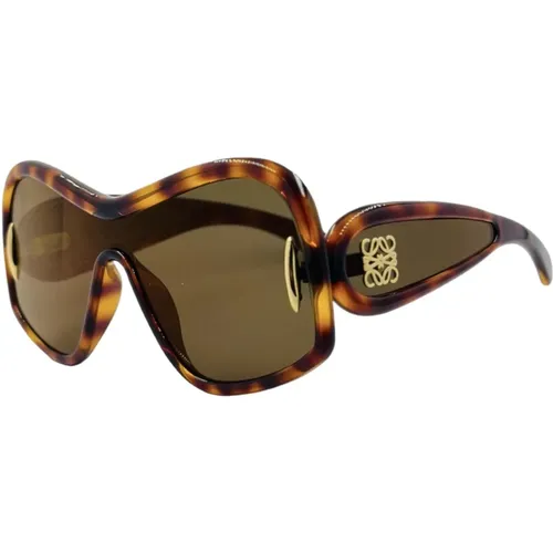 Square Mask Sunglasses Havana , unisex, Sizes: ONE SIZE - Loewe - Modalova