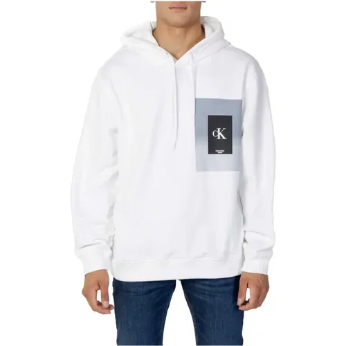 Mens Hooded Sweatshirt , male, Sizes: L - Calvin Klein Jeans - Modalova