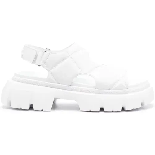 Weiße Stepp-Sandalen mit flacher Sohle , Damen, Größe: 41 EU - Karl Lagerfeld - Modalova