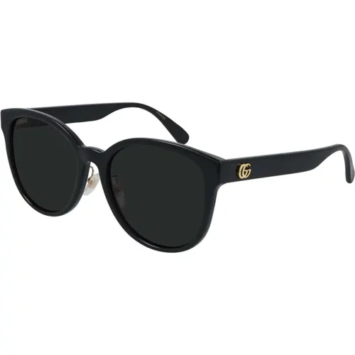 Dark Grey Sunglasses , female, Sizes: 56 MM - Gucci - Modalova