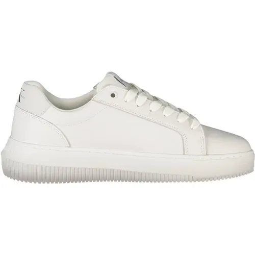 Polyester Sneaker with Contrasting Details and Logo Print , female, Sizes: 11 UK, 8 UK, 10 UK - Calvin Klein - Modalova