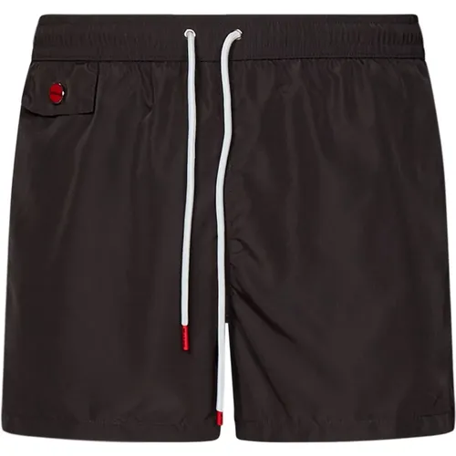 Swim Shorts with Logo Embroidery , male, Sizes: S - Kiton - Modalova