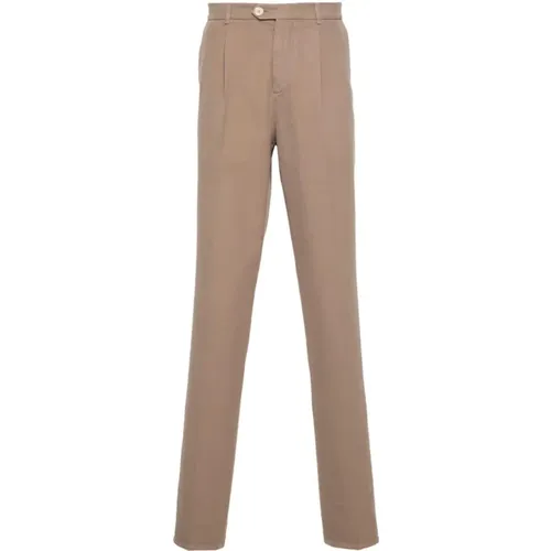 Erdbraune Baumwoll-Twill Hose - BRUNELLO CUCINELLI - Modalova