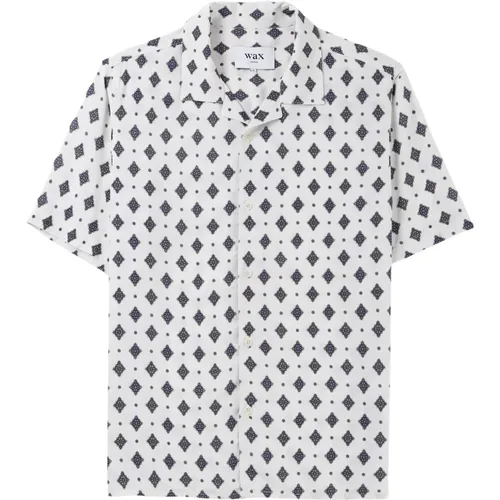 Ditsy Tile Short Sleeve Shirt Ecru , male, Sizes: L, XL, M, S - Wax London - Modalova