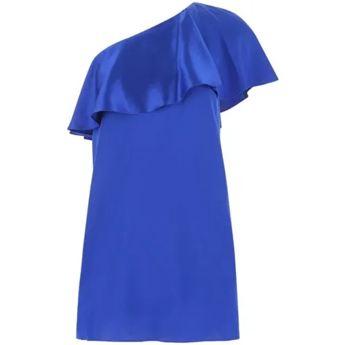 One Shoulder Mini Kleid , Damen, Größe: L - Saint Laurent - Modalova