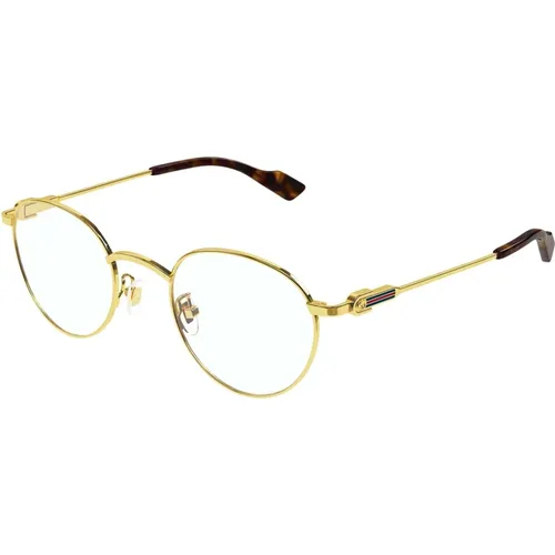 Gold Havana Sonnenbrille , unisex, Größe: 48 MM - Gucci - Modalova