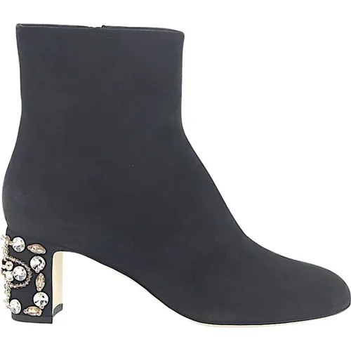 Sophisticated Ankle Boots with Heels , female, Sizes: 4 UK, 4 1/2 UK - Dolce & Gabbana - Modalova