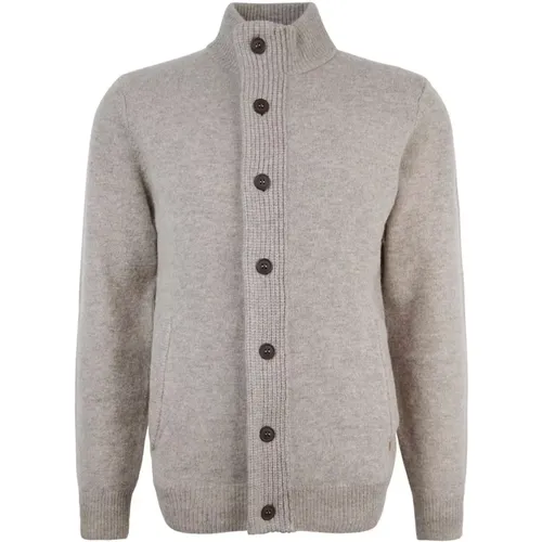 Cardigan mit Reißverschluss - Modell Mkn0731St16 , Herren, Größe: L - Barbour - Modalova