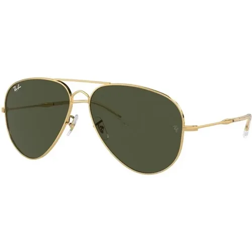 Vintage Aviator Sonnenbrille Grüne Gläser , Herren, Größe: 62 MM - Ray-Ban - Modalova