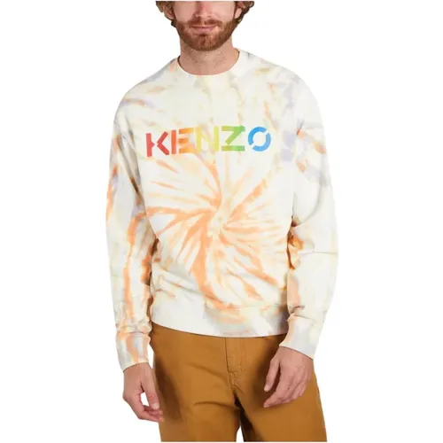 Regenbogen Tie Dye Sweatshirt , Herren, Größe: L - Kenzo - Modalova