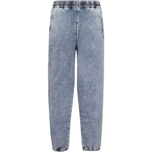 Blaue Denim Elastische Taille Jeans , Herren, Größe: S - Diesel - Modalova