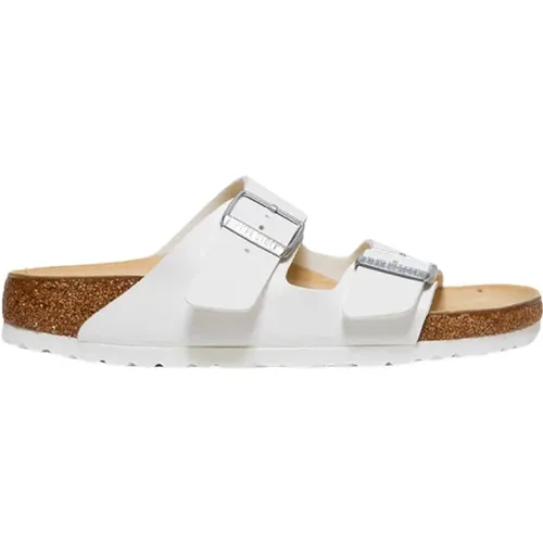 Weißer Arizona-Sandalen aus Kunstleder , Damen, Größe: 36 EU - Birkenstock - Modalova