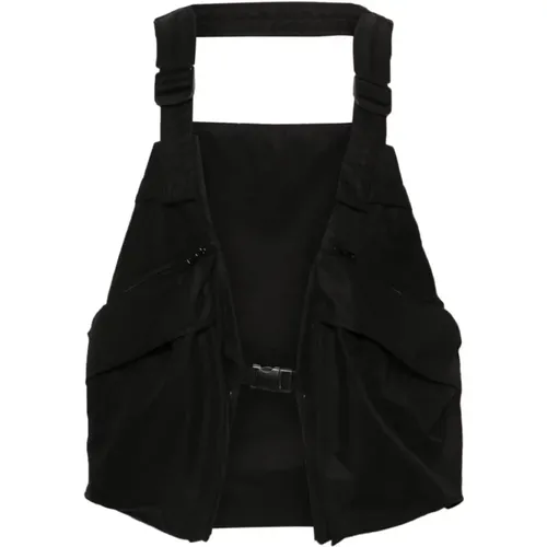 Schwarze Baumwollweste mit Mehreren Taschen , Herren, Größe: ONE Size - Lemaire - Modalova