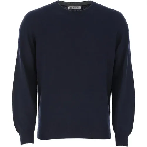 Dark Cashmere Sweater , male, Sizes: L, XL, 2XL - BRUNELLO CUCINELLI - Modalova
