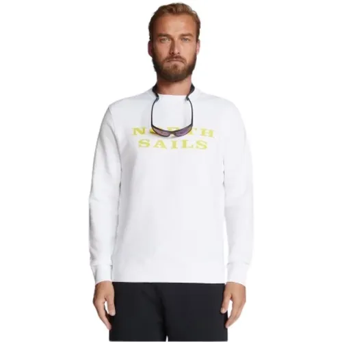 Bio-Baumwoll-Sweatshirt mit gebürsteter Rückseite , Herren, Größe: M - North Sails - Modalova
