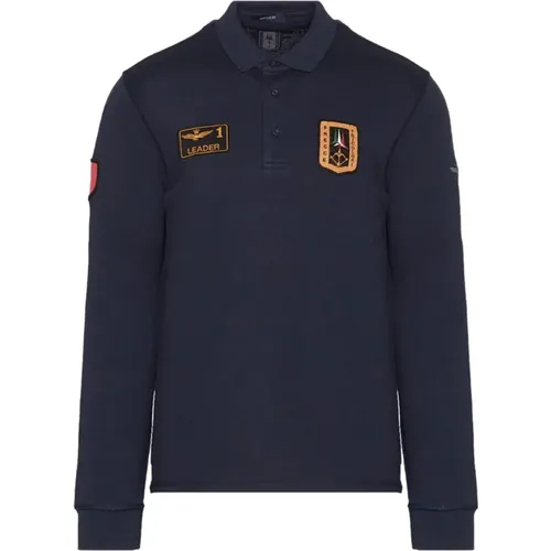 Long Sleeve Polo Shirt , male, Sizes: 4XL, 3XL - aeronautica militare - Modalova