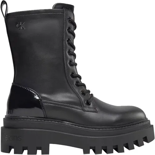 Schwarze Urban Ankle Boots , Damen, Größe: 38 EU - Calvin Klein - Modalova