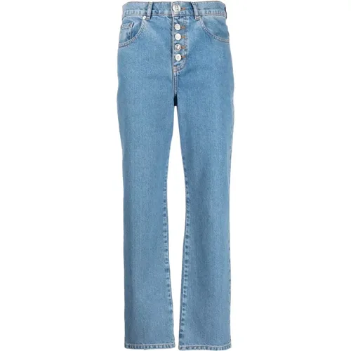 Straight Jeans Casual Style , female, Sizes: W25, W30, W26, W28, W29, W27 - Moschino - Modalova