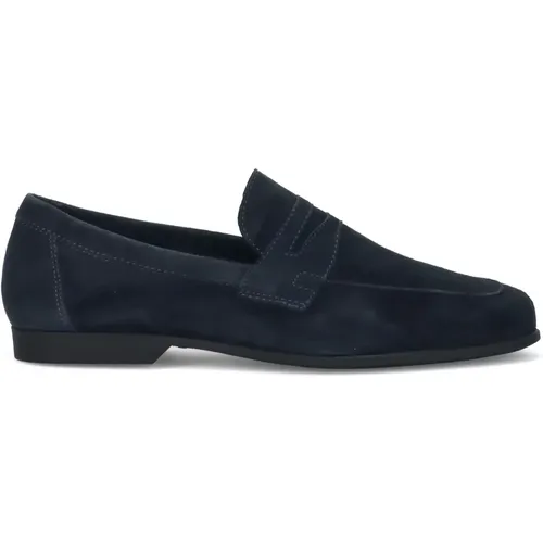 Suede Men's Moccasin Shoes , male, Sizes: 7 UK, 6 UK, 10 UK - Antica Cuoieria - Modalova