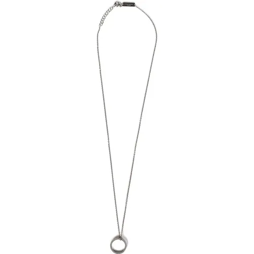 Silbernes Logo Anhänger Halskette , unisex, Größe: ONE Size - Maison Margiela - Modalova