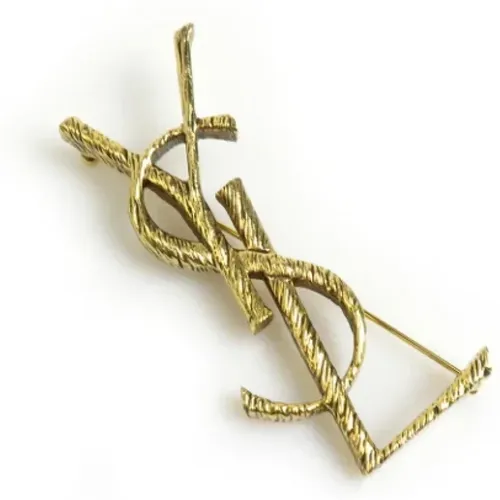 Pre-owned Metal brooches , female, Sizes: ONE SIZE - Yves Saint Laurent Vintage - Modalova