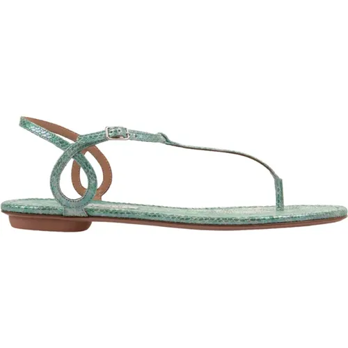 Metal Snake Sandals , female, Sizes: 3 UK, 5 1/2 UK, 4 1/2 UK, 7 UK - Aquazzura - Modalova