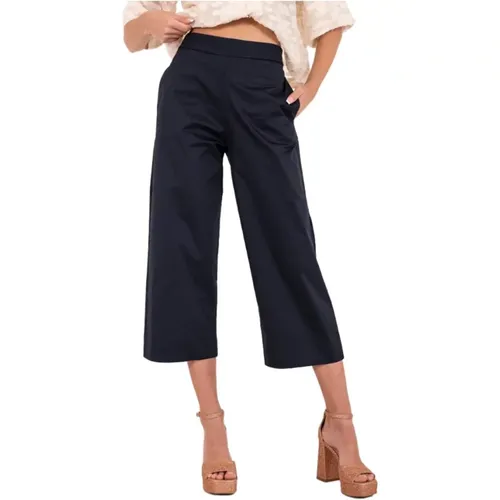 Blaue Baumwolljeans Hose , Damen, Größe: XS - Alpha Studio - Modalova