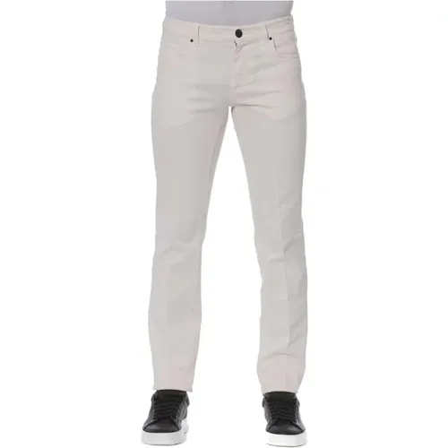 Cotton Button-Front Jeans with Pockets , male, Sizes: W35, W32, W34, W33 - Trussardi - Modalova