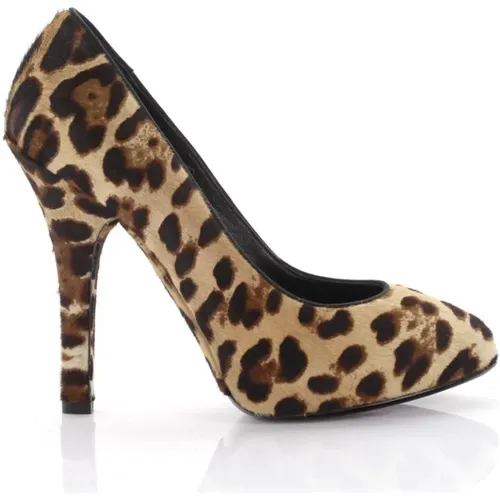 Elevate Your Style with Leather Budapester Heels , female, Sizes: 6 1/2 UK, 5 1/2 UK, 5 UK, 6 UK - Dolce & Gabbana - Modalova