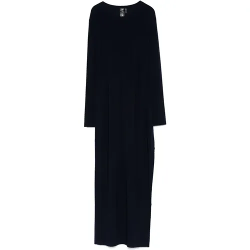 Navy Dress with Side Slit , female, Sizes: S, XS, M - Norma Kamali - Modalova