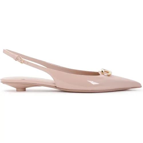 Rose VLogo Bold Ballerina Shoes , female, Sizes: 2 1/2 UK, 7 UK, 3 1/2 UK, 3 UK, 4 UK, 5 1/2 UK, 4 1/2 UK, 5 UK, 6 UK, 8 UK - Valentino Garavani - Modalova