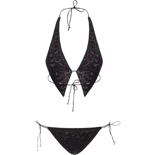 Sequin Tie Bikini , female, Sizes: S, M - Oseree - Modalova