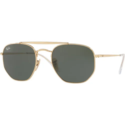 Marshal Sunglasses Green Lens Gold Frame , unisex, Sizes: 54 MM - Ray-Ban - Modalova