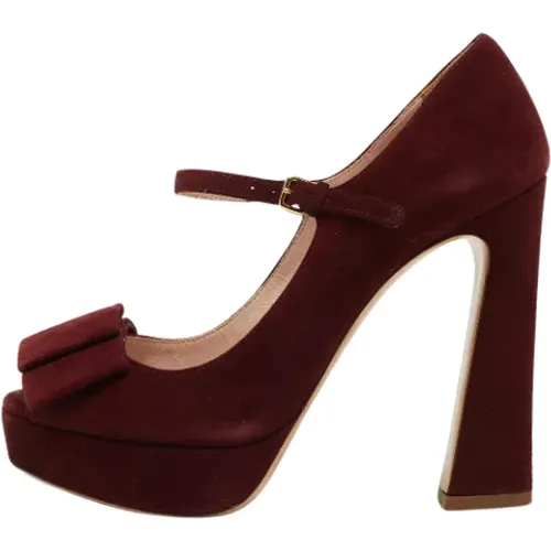 Pre-owned Wildleder heels , Damen, Größe: 36 1/2 EU - Miu Miu Pre-owned - Modalova