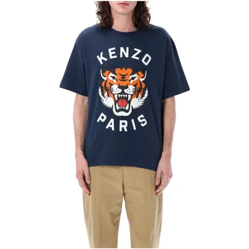 T-Shirts,Midnight Tiger Logo T-Shirt - Kenzo - Modalova