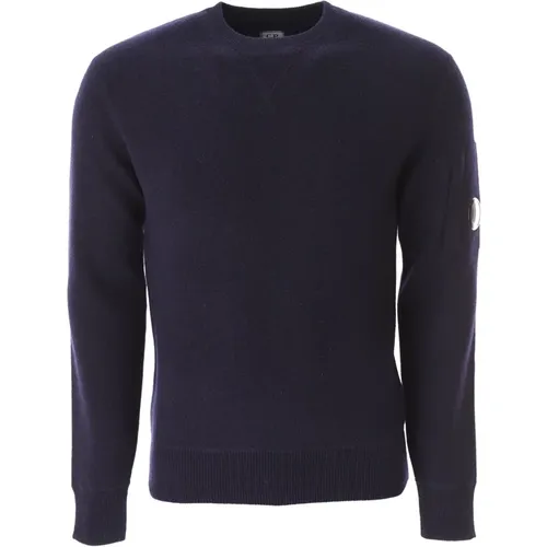 Blaue Pullover für Männer , Herren, Größe: S - C.P. Company - Modalova