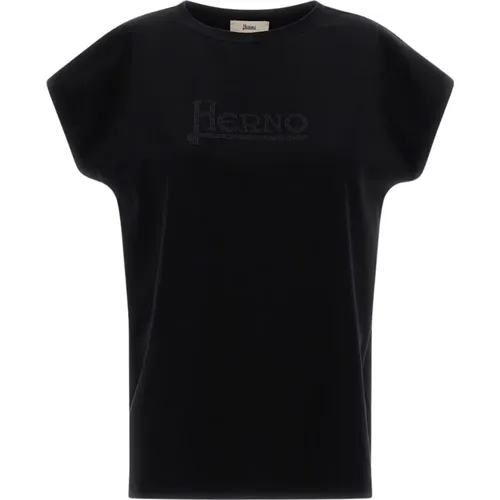 T-Shirts , female, Sizes: S - Herno - Modalova