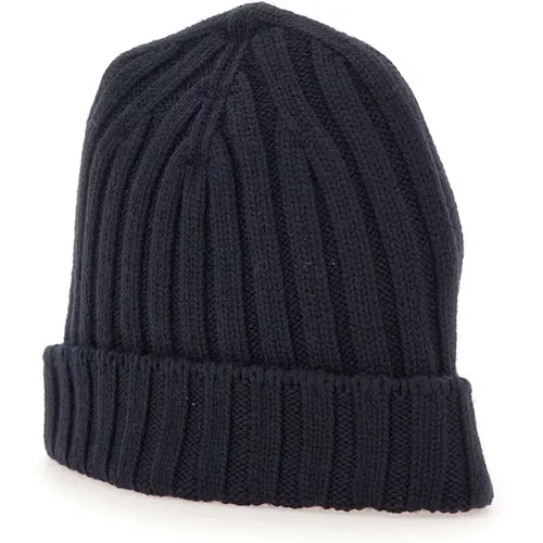 Ribbed Wool Hat Made in Italy , male, Sizes: ONE SIZE - Filippo De Laurentiis - Modalova