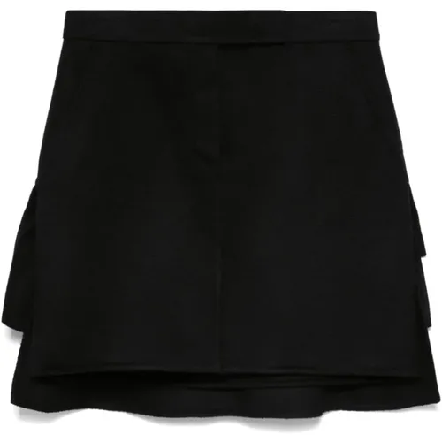 Brushed Skirt Layered Details , female, Sizes: XS, S, 2XS - Max Mara - Modalova